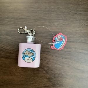Pusheen Mini Flask Keychain